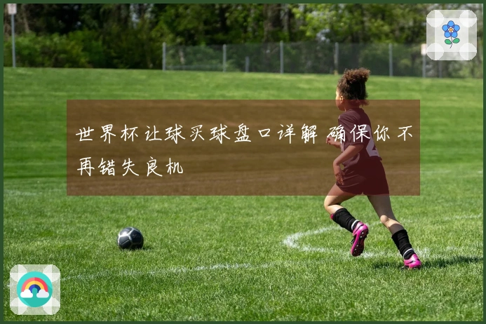 世界杯让球买球盘口详解 确保你不再错失良机