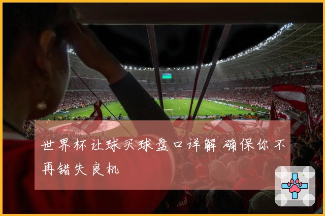 世界杯让球买球盘口详解 确保你不再错失良机